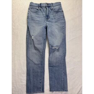 Madewell Jeans Women 24P Light Wash Blue The Perfect Vintage Denim Distressed